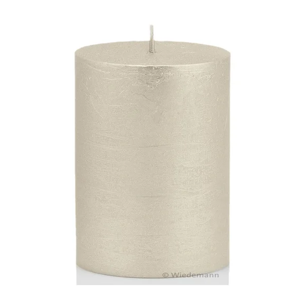 WIED 67829 Stumpenkerze Marble silber web