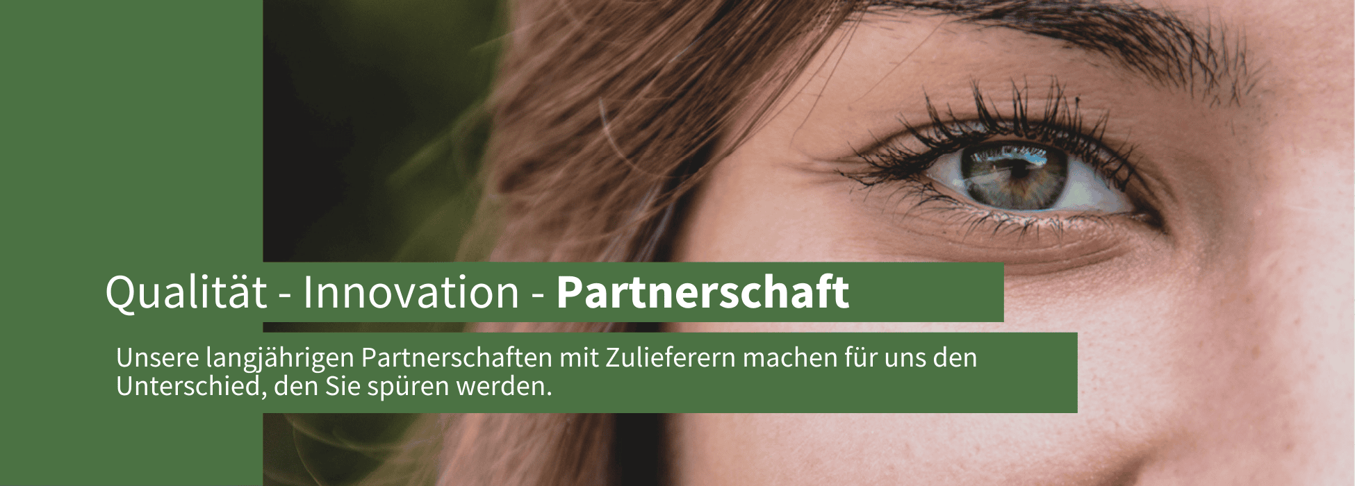 Nahaufnahme Frau mit Fokus grünes Auge